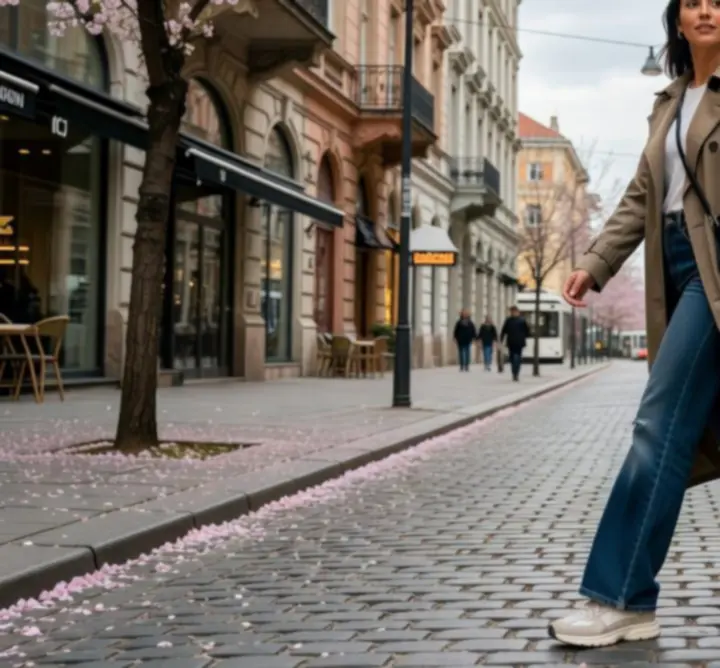 Budapesti női street style outfit 2026-os divat trendek szerint