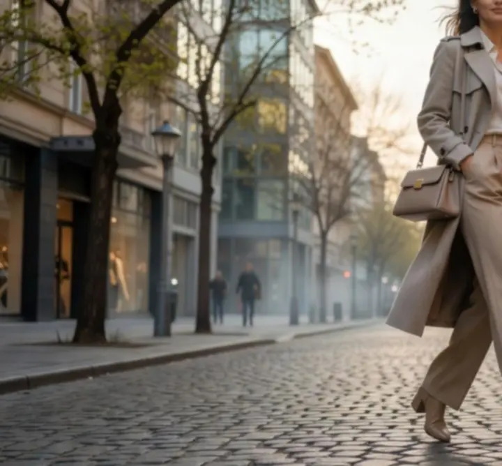 Modern street style outfit Budapesten 2026-ban