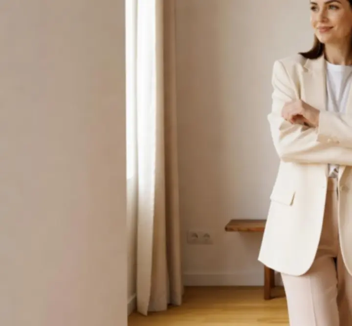 Modern női napi outfit inspiráció, bézs kabáttal és elegáns, mégis laza összeállítással